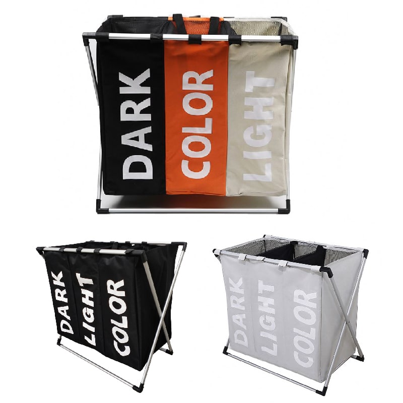 3-Compartment Laundry Hamper