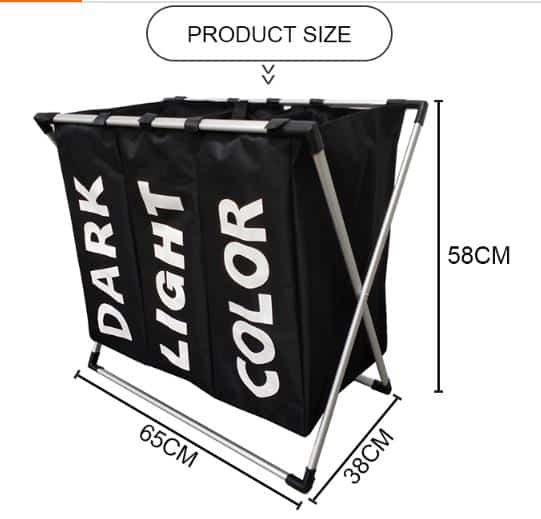 3-Compartment Laundry Hamper
