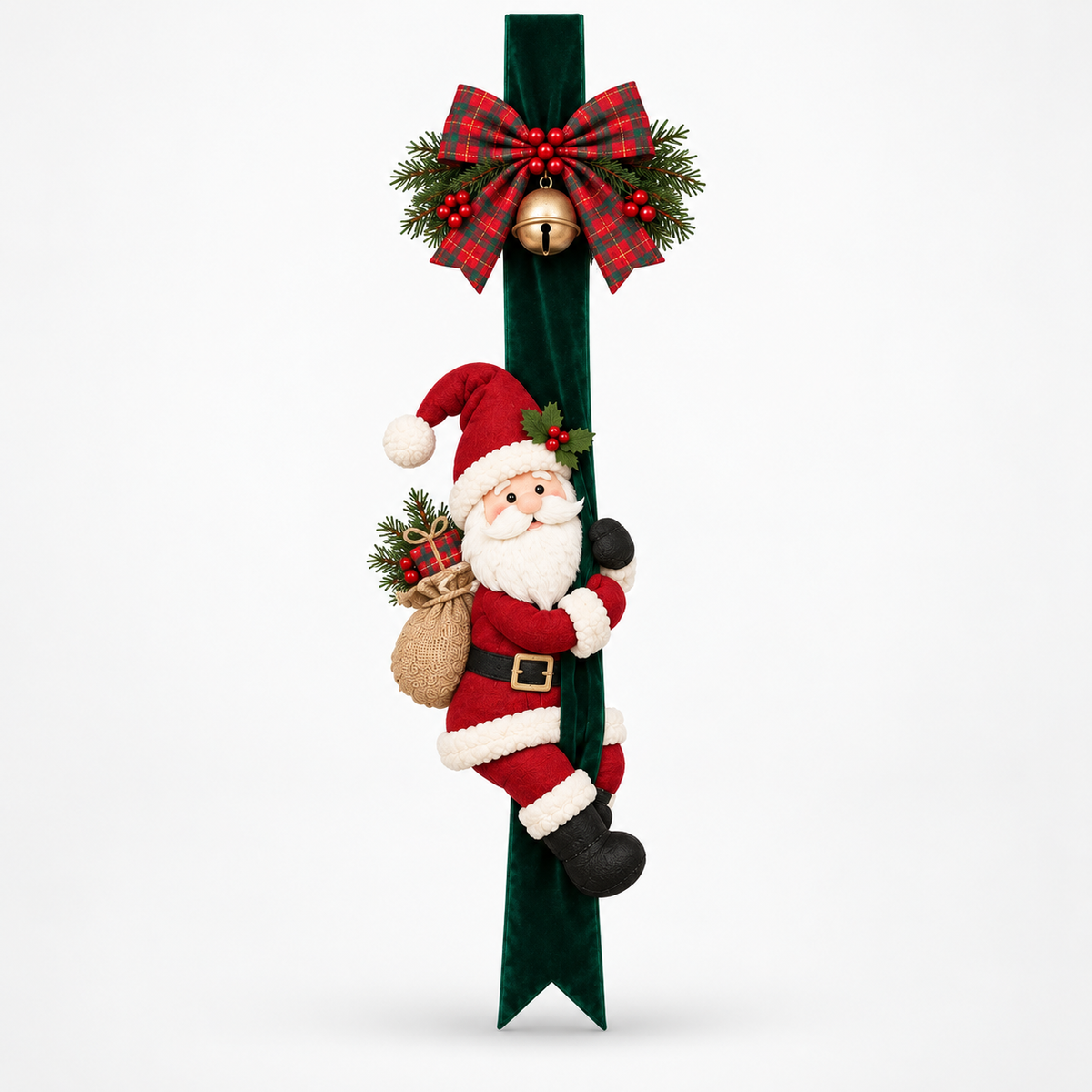 Suspension de Noël 3D avec Père Noël et rennes
