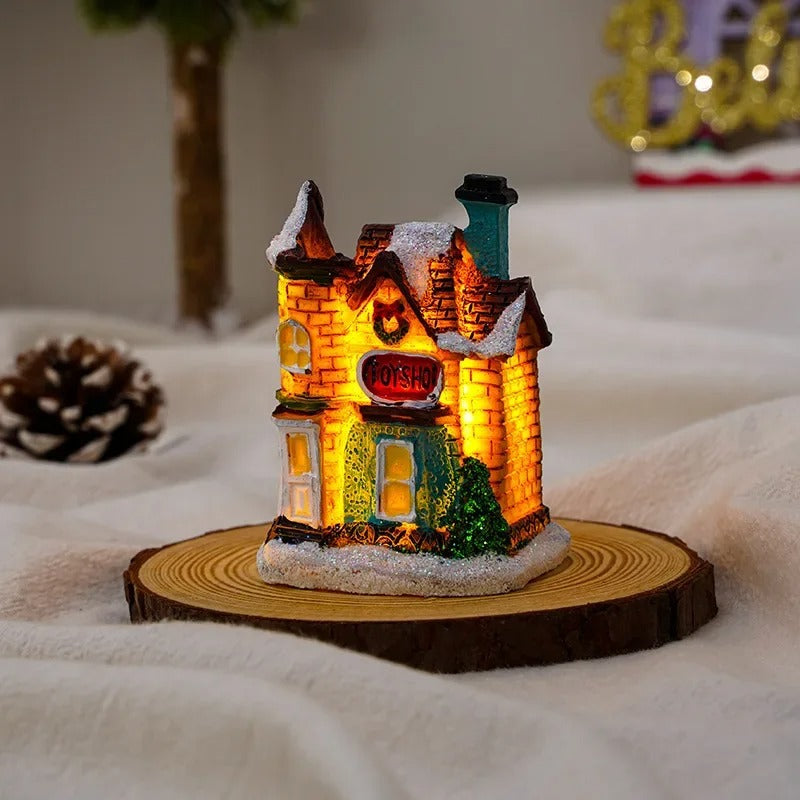 Ensemble de 6 maisons de village de Noël à LED