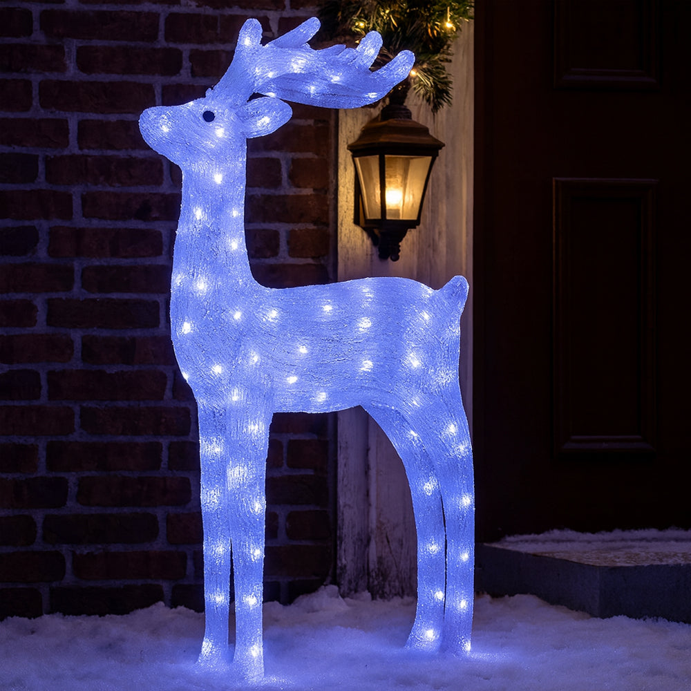Acrylic Reindeer with LED Lights - 92 cm Height