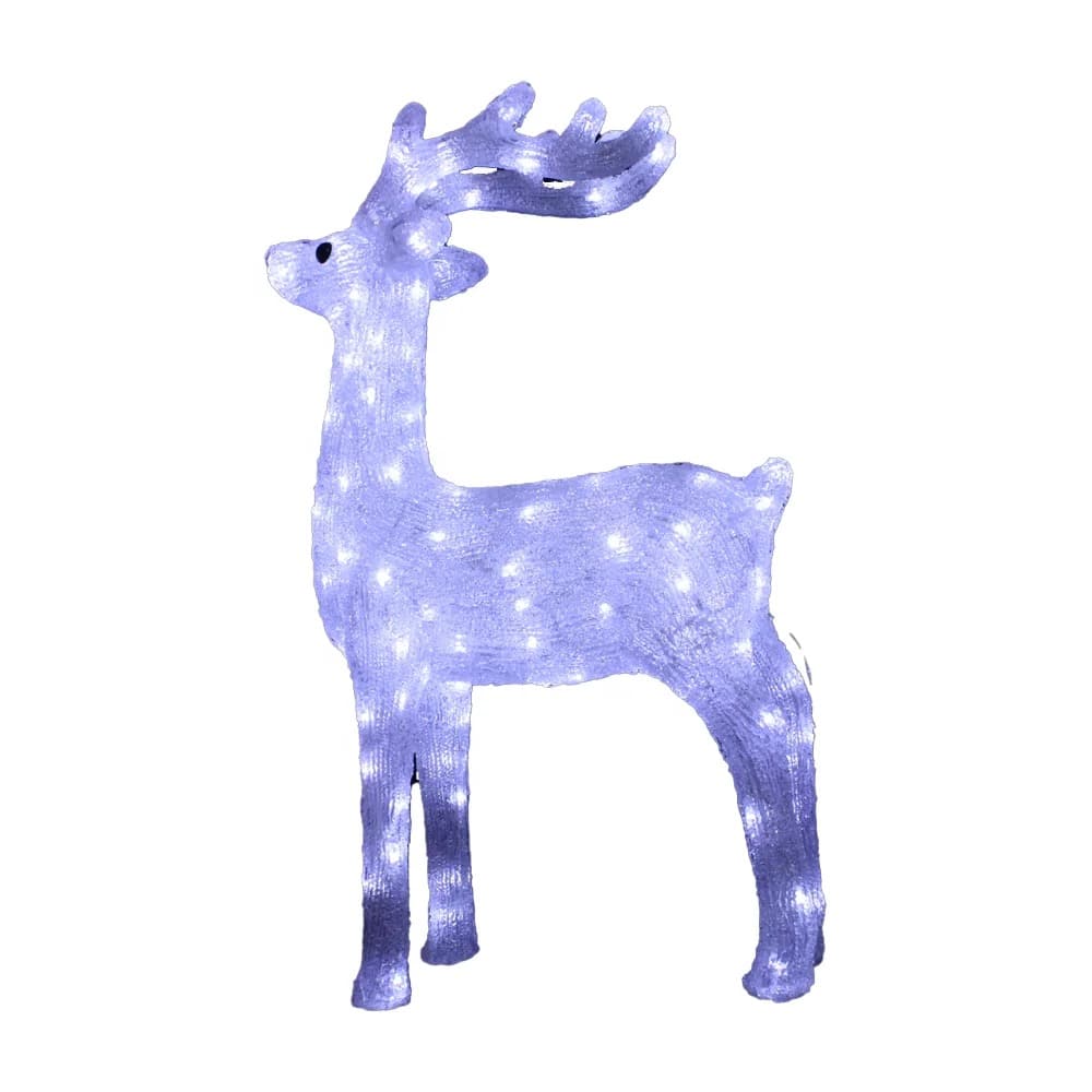 Acrylic Reindeer with LED Lights - 92 cm Height