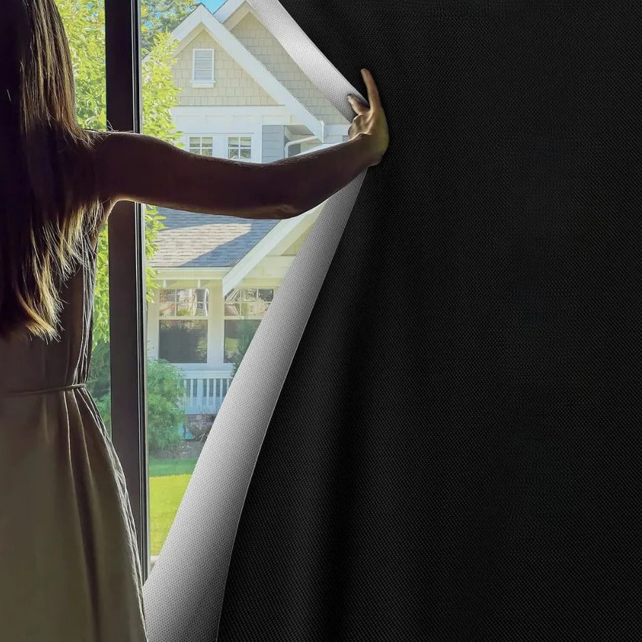 Adhesive Sun-Blocking Blackout Window Shade