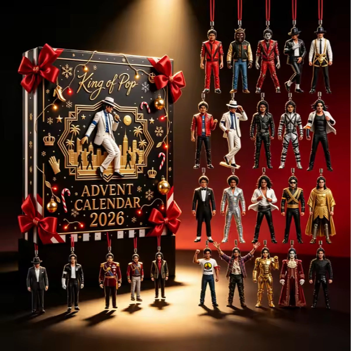 Advent Calendar - 24 Pop Star Figures Featuring the Iconic King of Pop