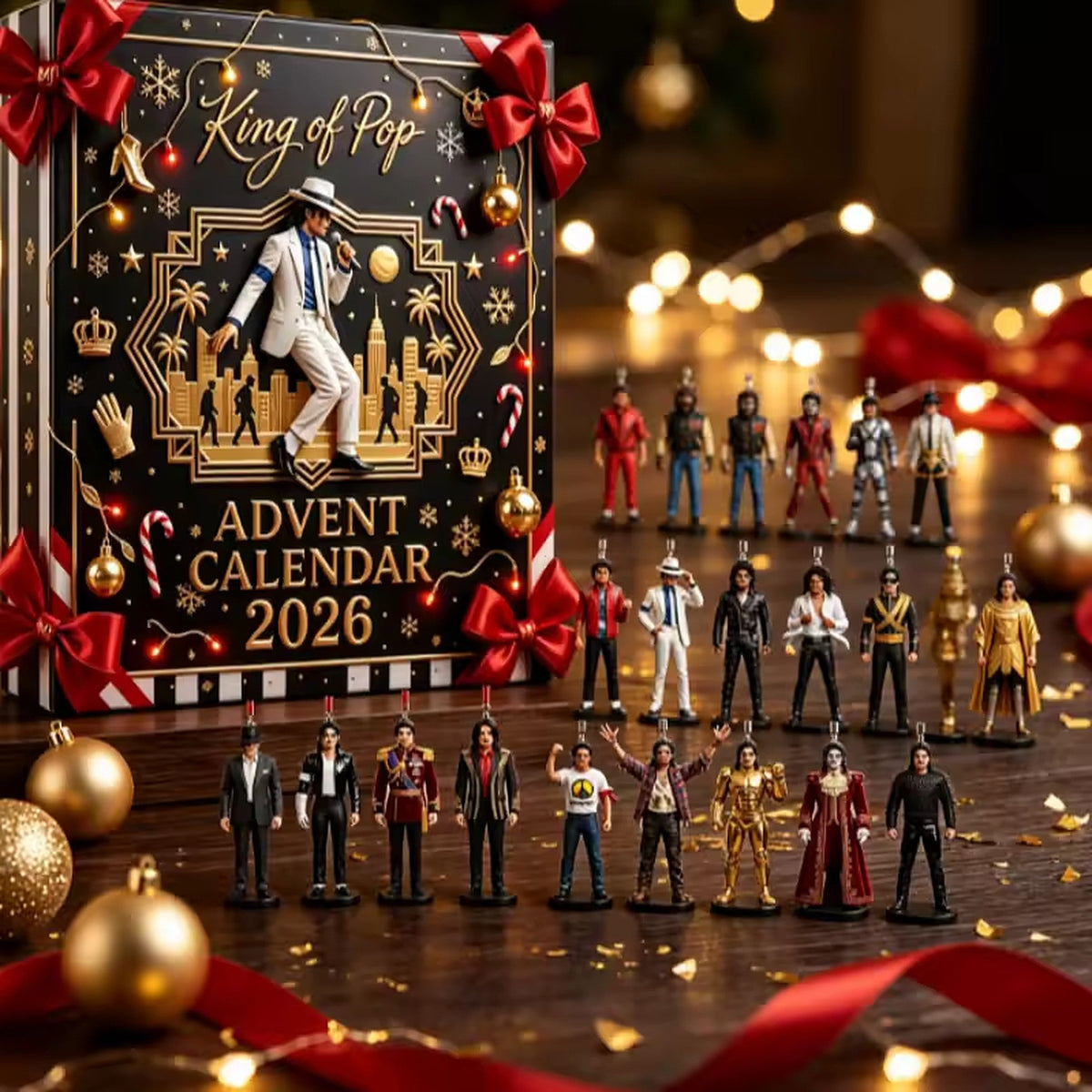 Advent Calendar - 24 Pop Star Figures Featuring the Iconic King of Pop