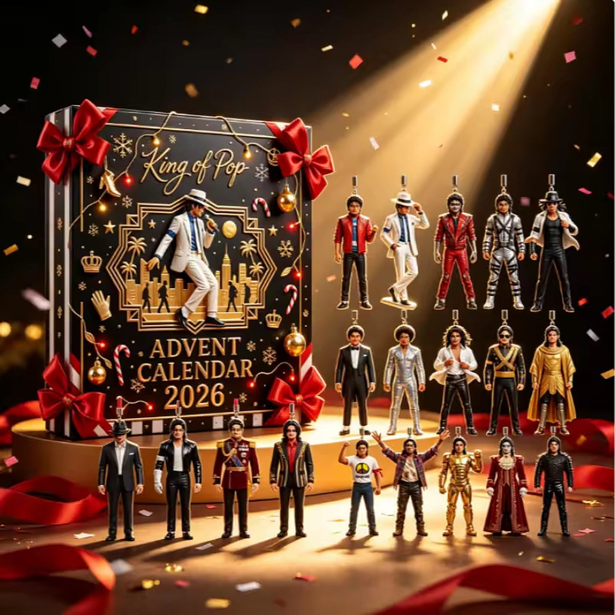 Advent Calendar - 24 Pop Star Figures Featuring the Iconic King of Pop