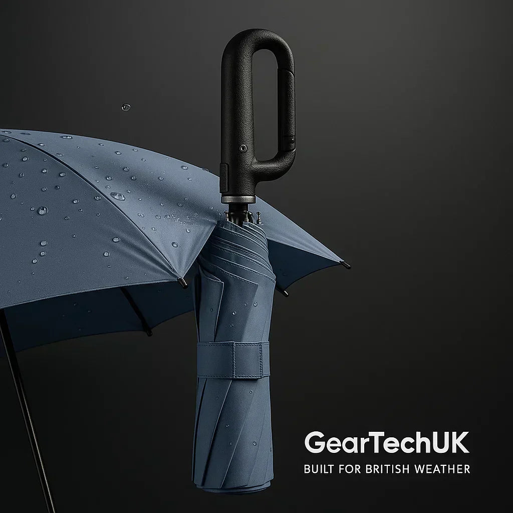 AerisGuard Auto Folding Windproof Umbrella With Buckle Handle All Weather