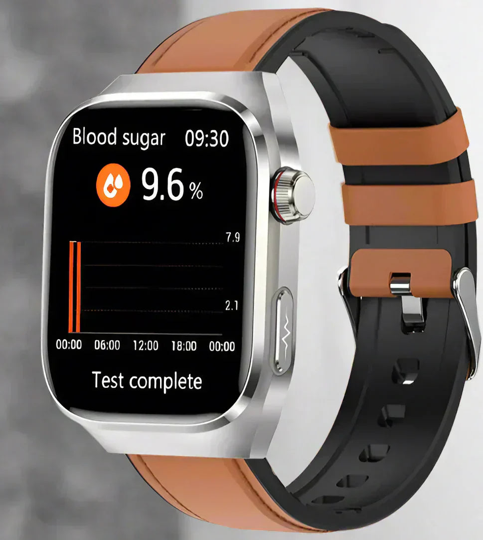 AeroPulse Health Watch Bluetooth For Blood Sugar Uric Acid ECG PPG