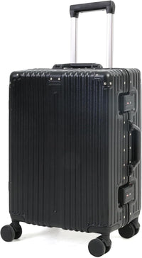 Bagage cabine à cadre en aluminium avec serrure TSA et roues silencieuses