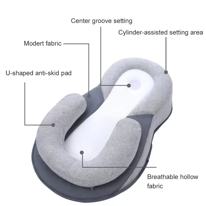 Anti-Reflux Elevated Baby Lounger For Newborns And Infants