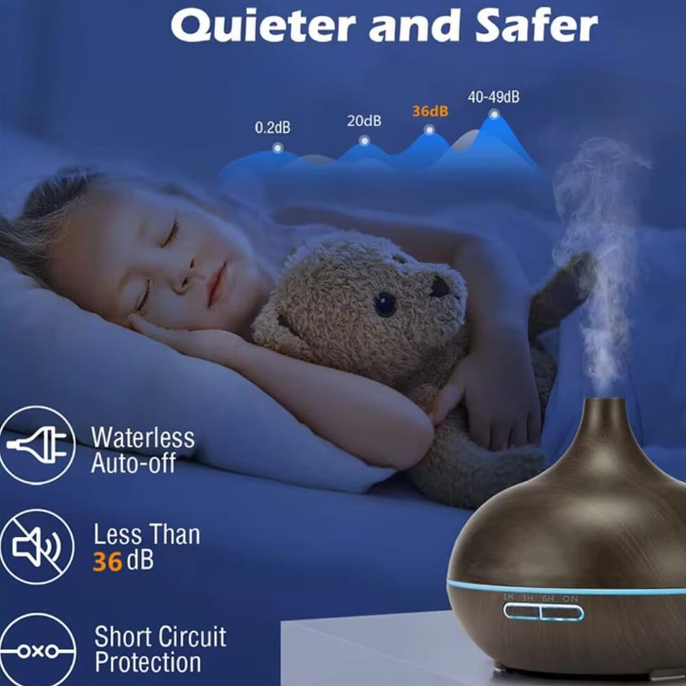 Aroma Diffuser – 500 ml with Wood-Grain Look