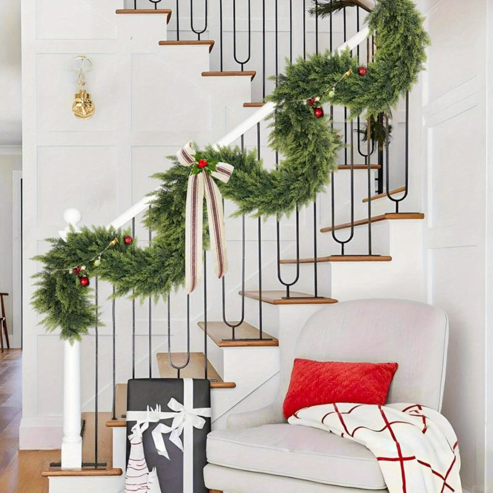 Art Deco Christmas Garland - Flexible Artificial Greenery Ribbon