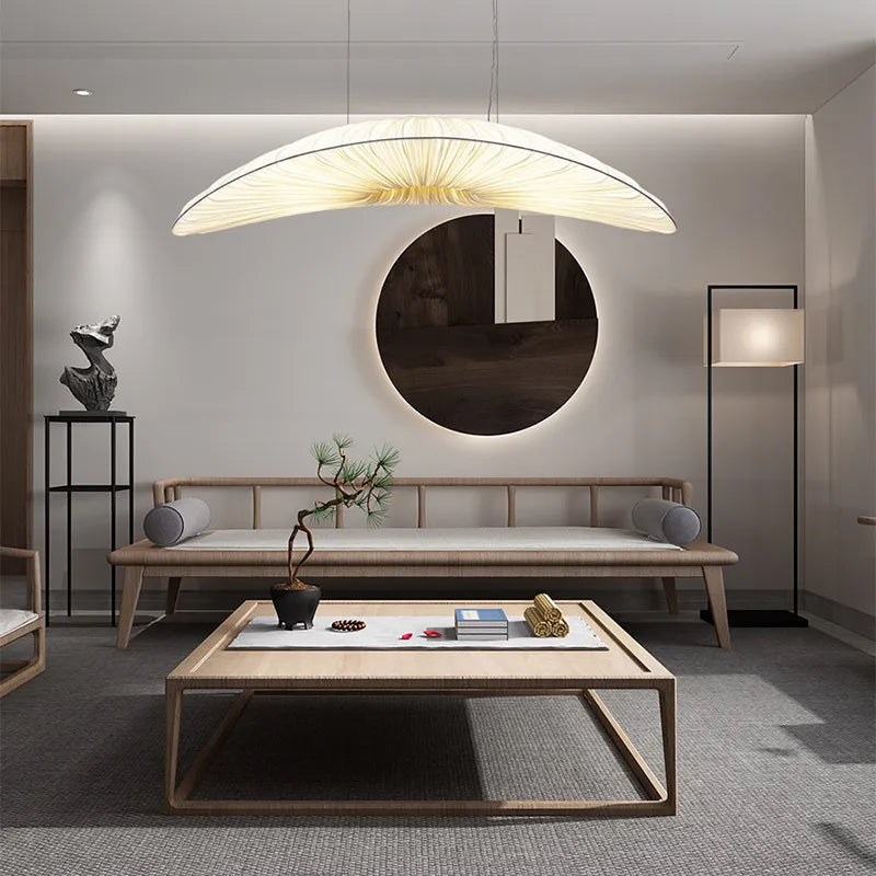 Aurelia Sailing Fabric Chandelier White LED Pendant Light