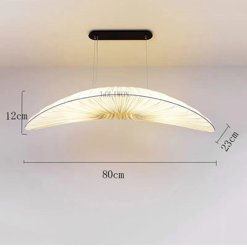 Aurelia Sailing Fabric Chandelier White LED Pendant Light