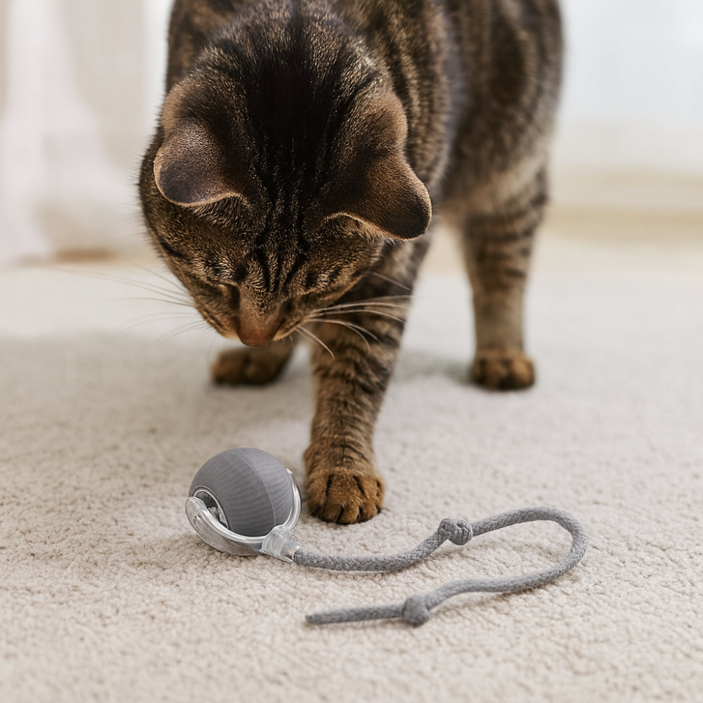 Automatic Chase Ball Cat Toy – Motorized Rolling Sphere with Unpredictable Movement