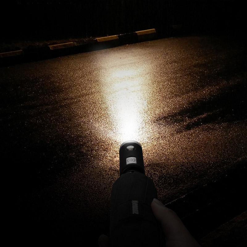 Automatic Folding Umbrella with LED and Reflective Stripe