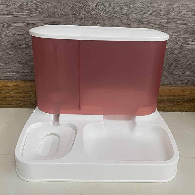 Automatic Food and Water Dispenser – 2-in-1 Feeder & Water Dispenser for Cats and Small Dogs