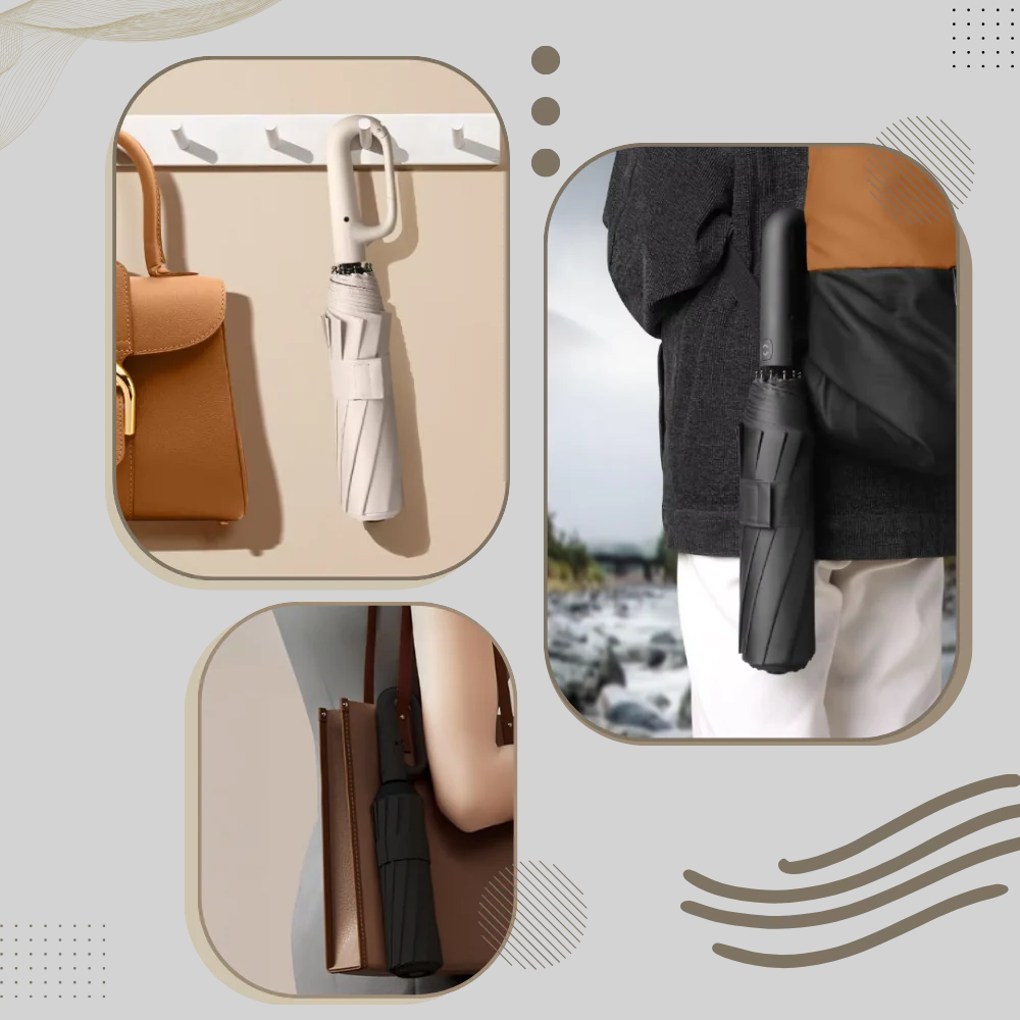 Parapluie à ouverture automatique - Design fiable avec protection contre les intempéries