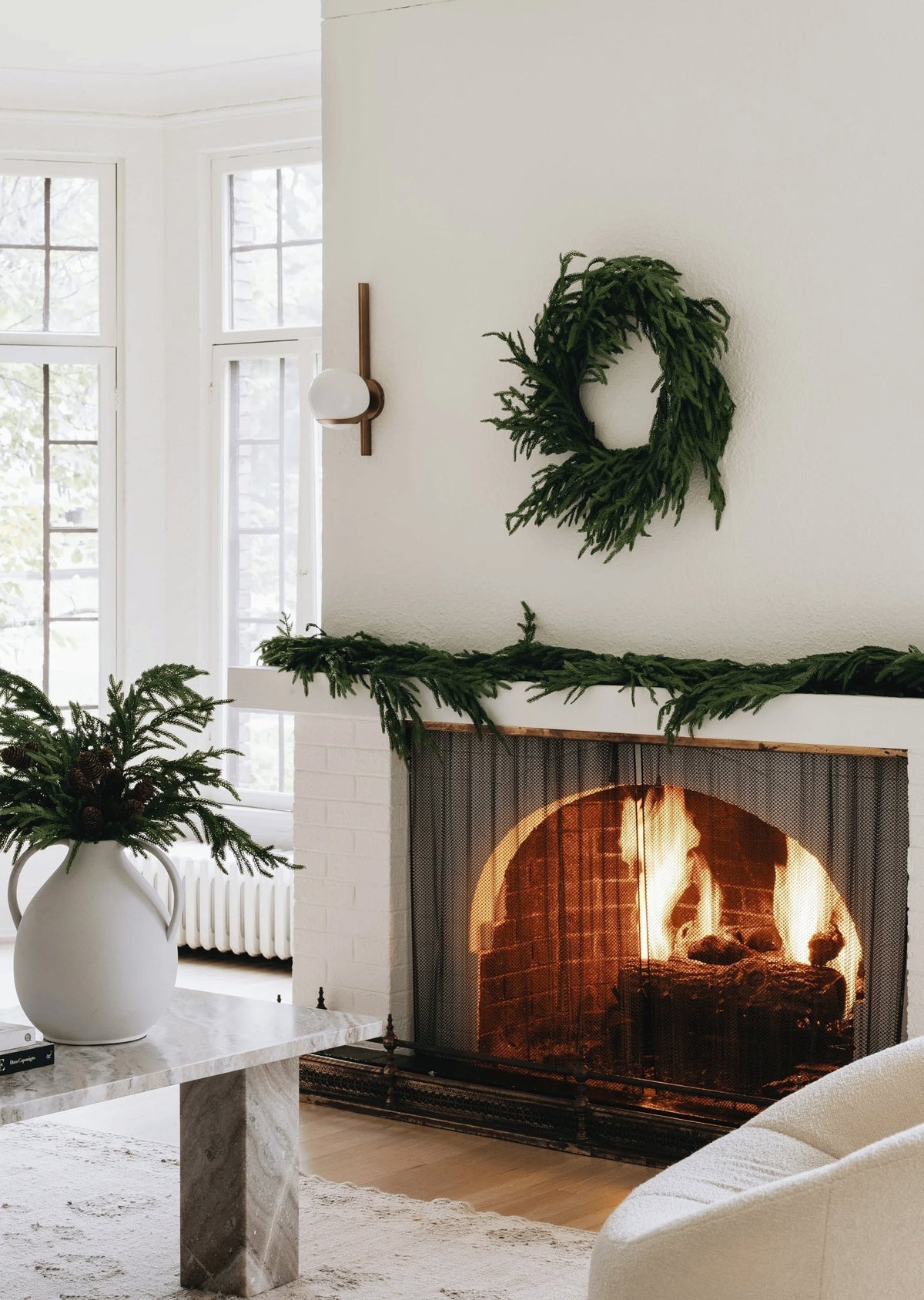 Bendable Evergreen Pine Garland with Dense Realistic Needles