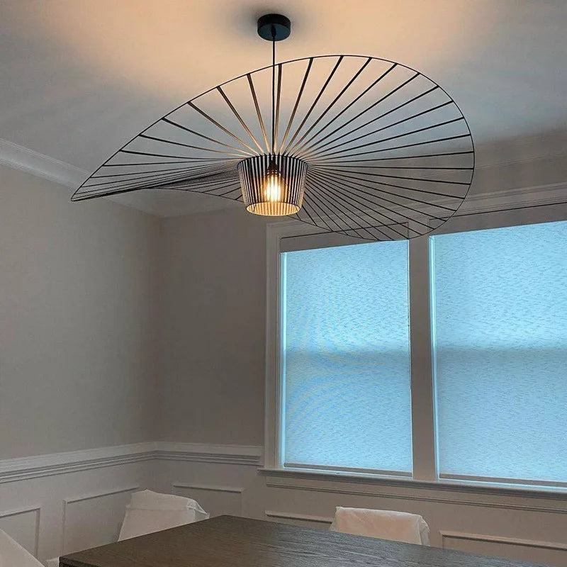 Black Hat-Shaped Pendant Lamp – Modern Elegance