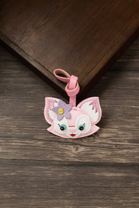 Black No-Face Leather Bag Charm & Keychain