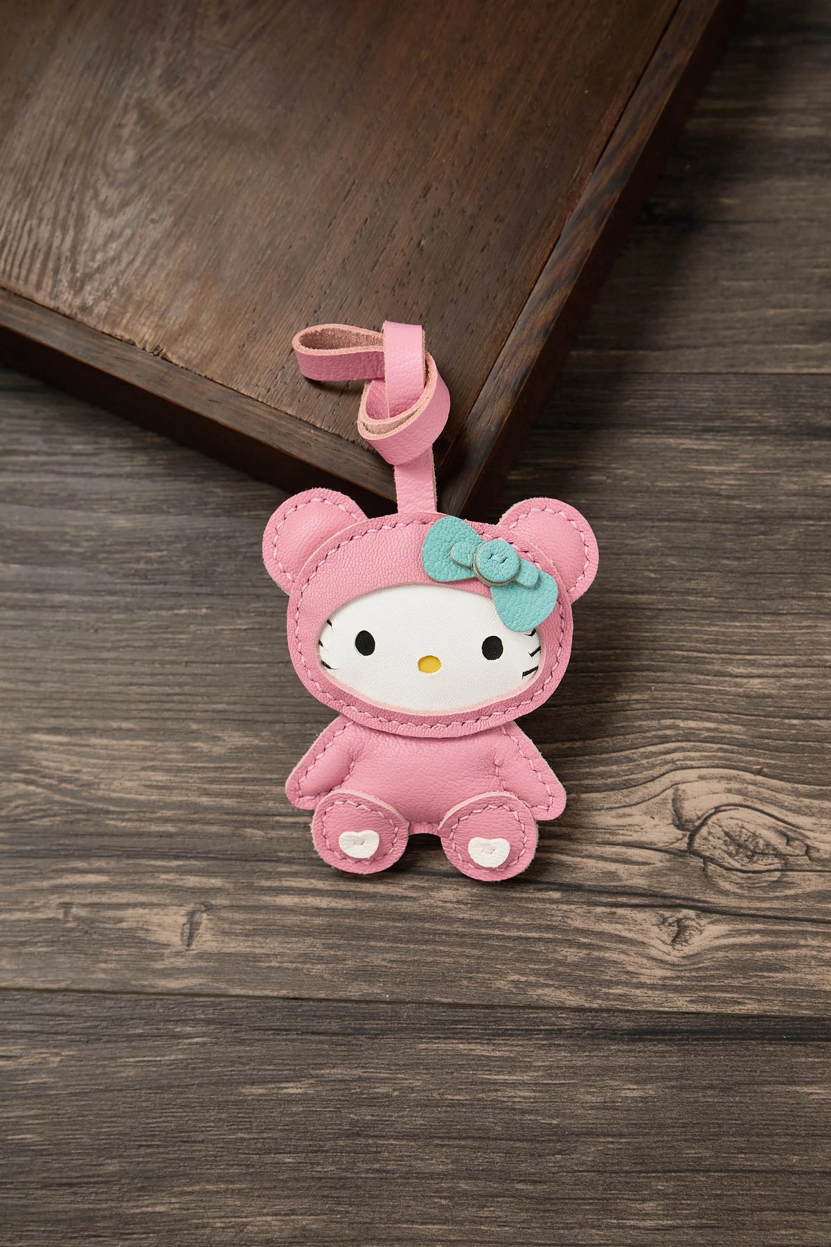 Black No-Face Leather Bag Charm & Keychain