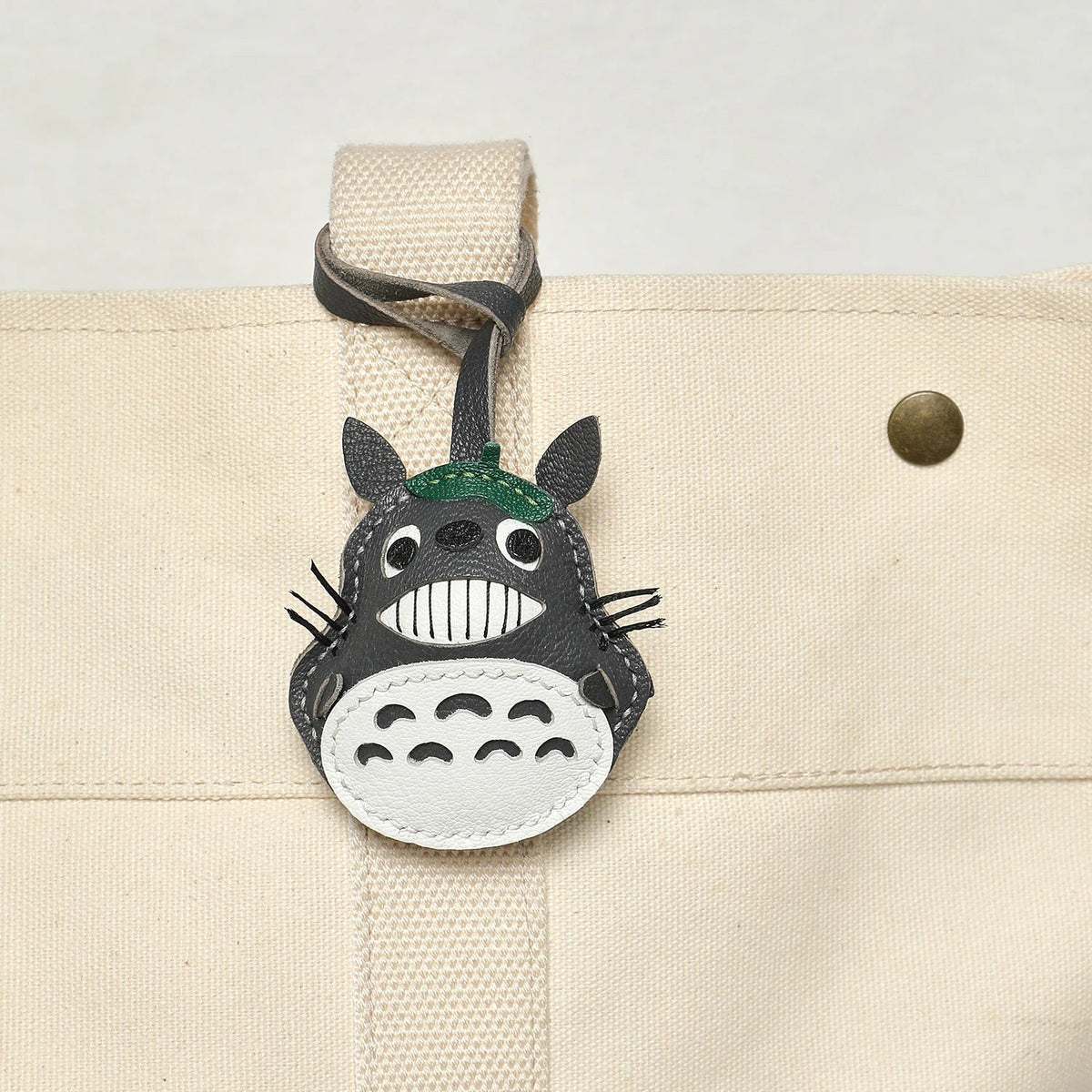 Black No-Face Leather Bag Charm & Keychain