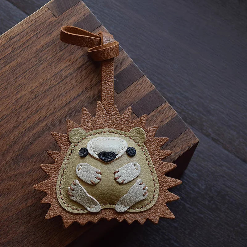 Black No-Face Leather Bag Charm & Keychain
