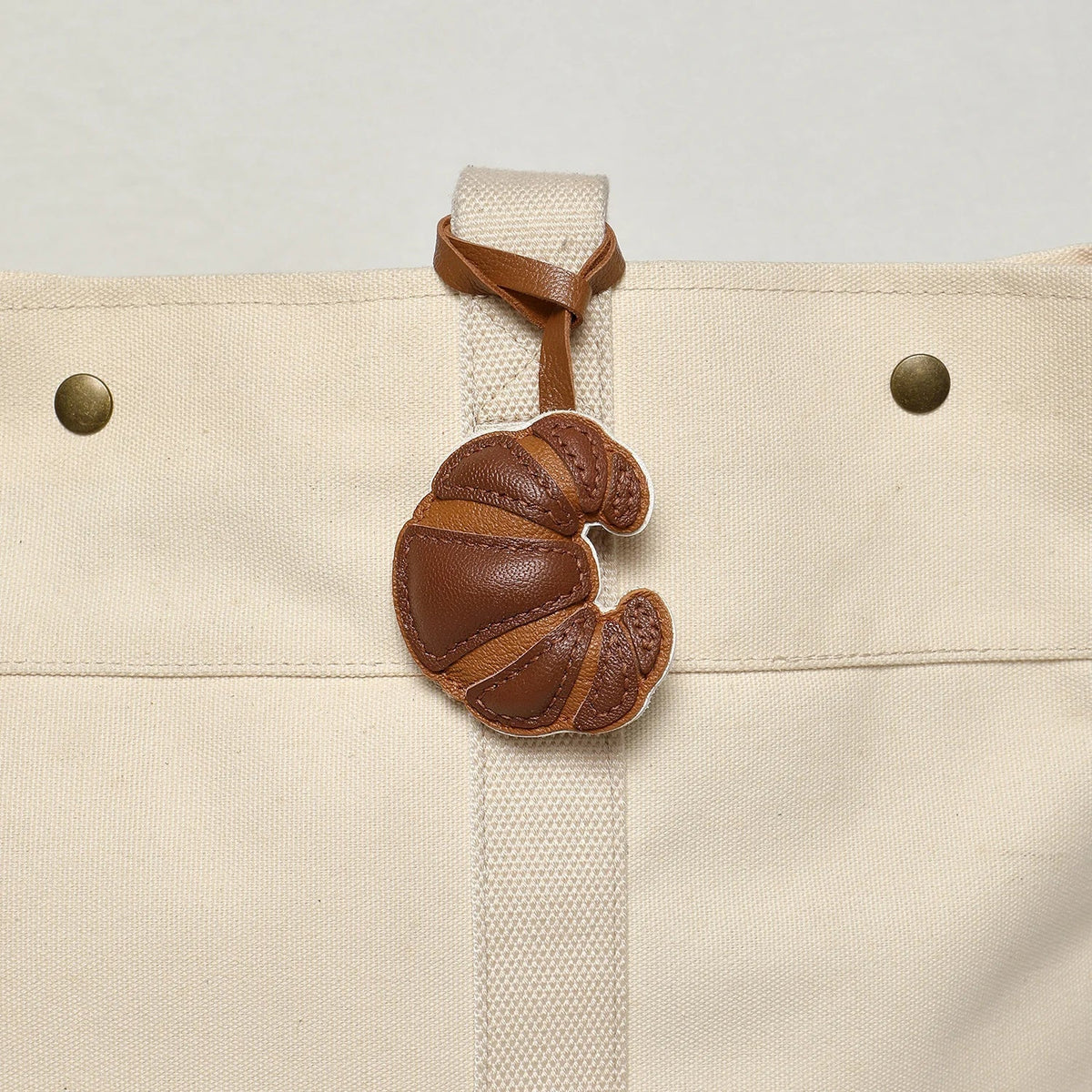 Black No-Face Leather Bag Charm & Keychain