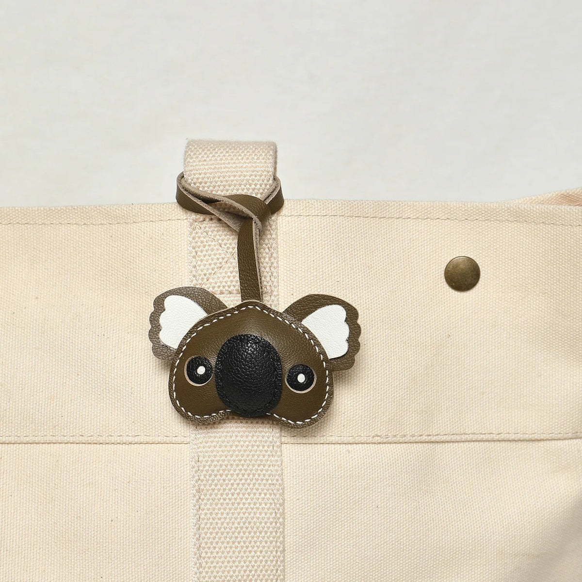 Black No-Face Leather Bag Charm & Keychain