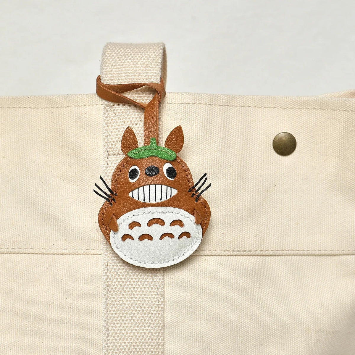 Black No-Face Leather Bag Charm & Keychain