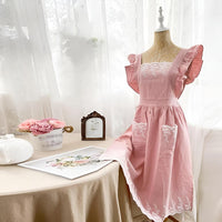Tablier en Coton Froncé Chic pour Femmes