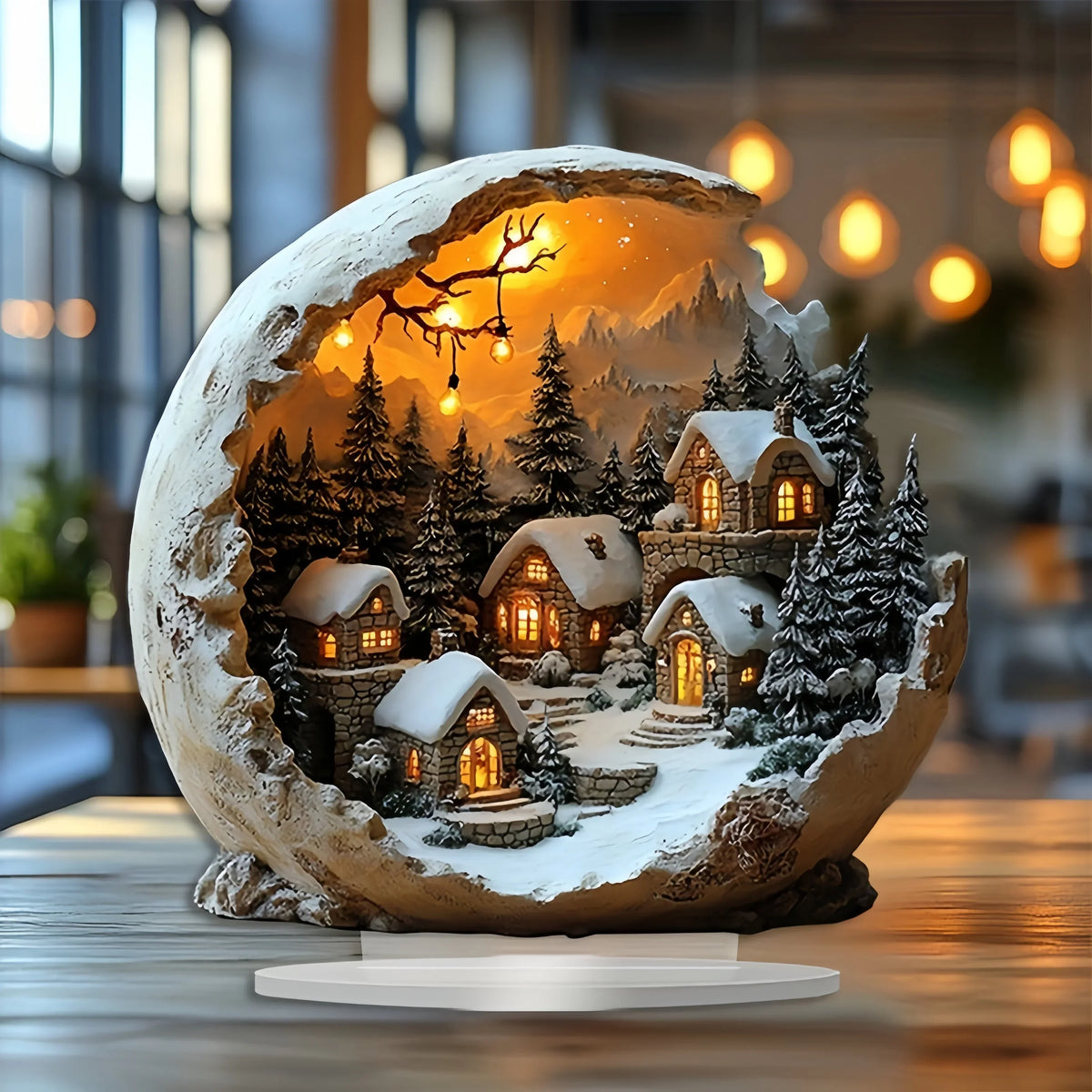 Décoration de Noël de style bohème - figurine décorative en acrylique (23x20 cm)