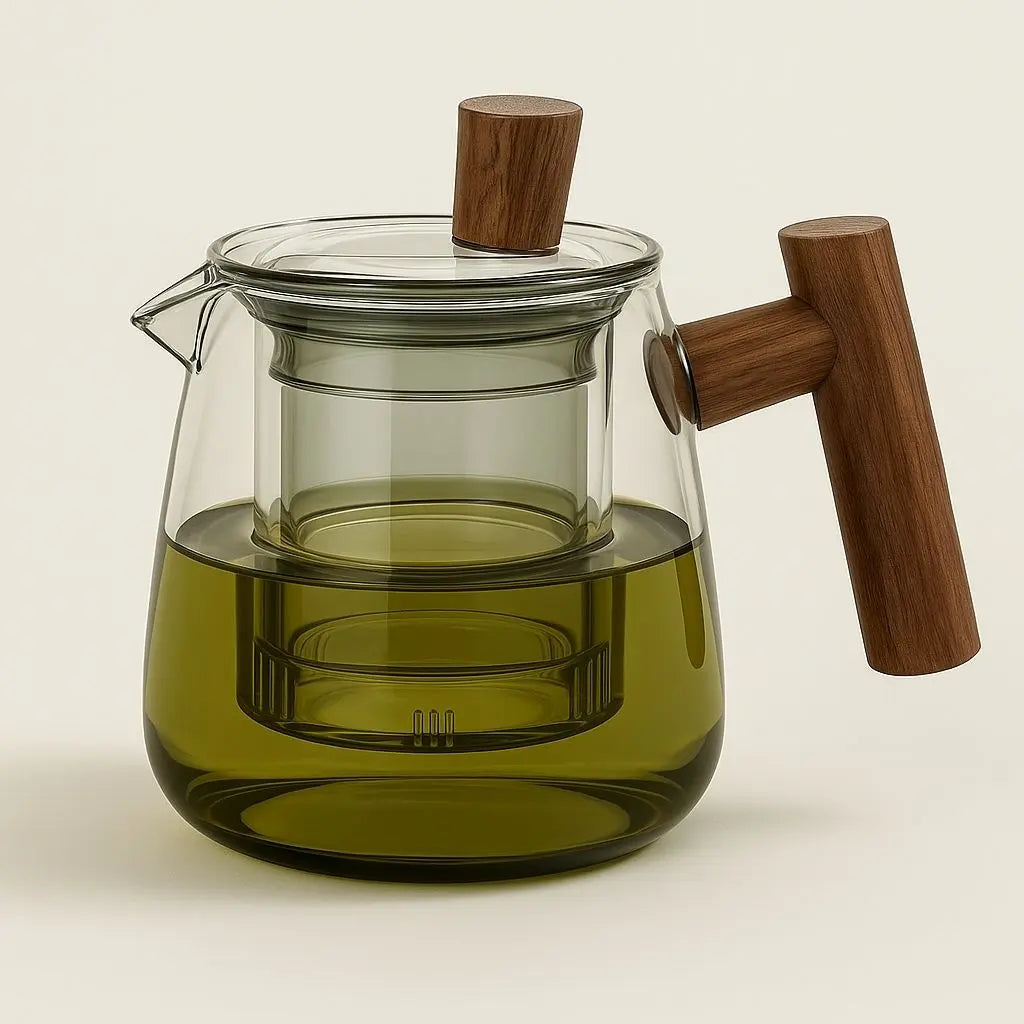 Théière en verre borosilicaté