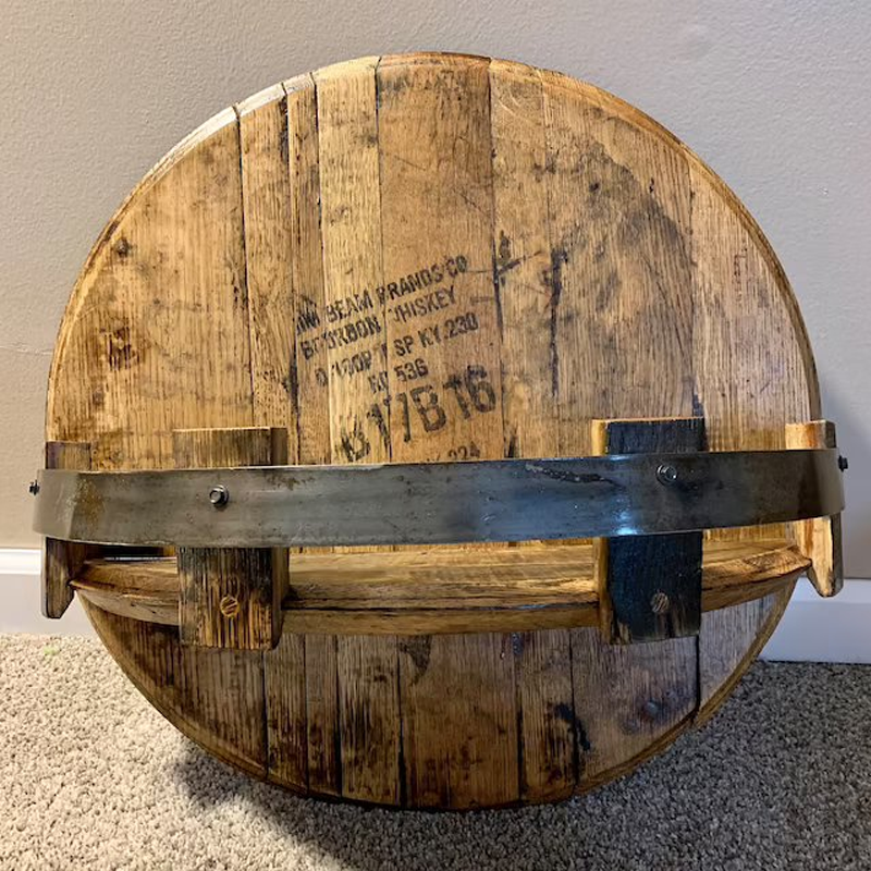 Bourbon Whiskey Oak Barrel Shelf
