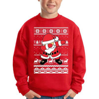 Boys' Christmas Sweater - Warm Kids' Sweater with Cheerful Santa Motif