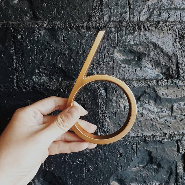 Brass House Numbers Satin Finish and Timeless Elegance
