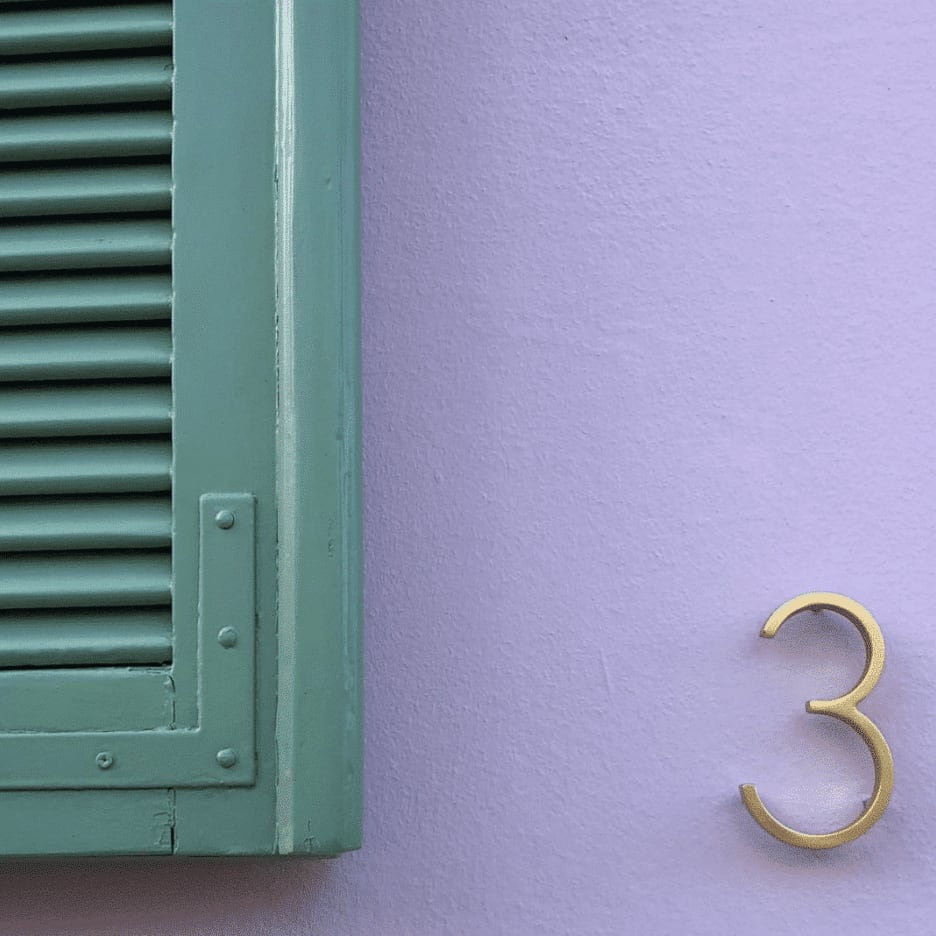 Brass House Numbers Satin Finish and Timeless Elegance