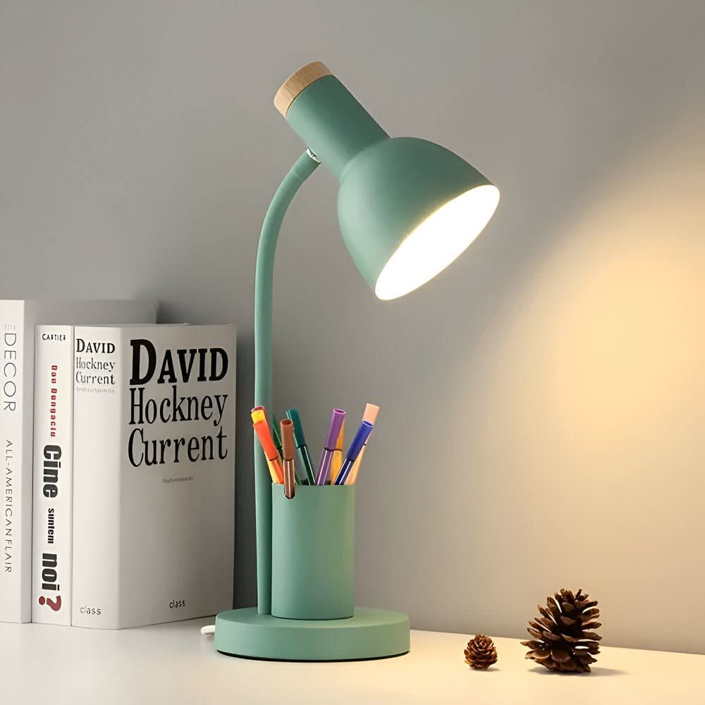BRIGHTHOLD – Modern LED Desk Lamp with Pen Holder for Desk & Home
