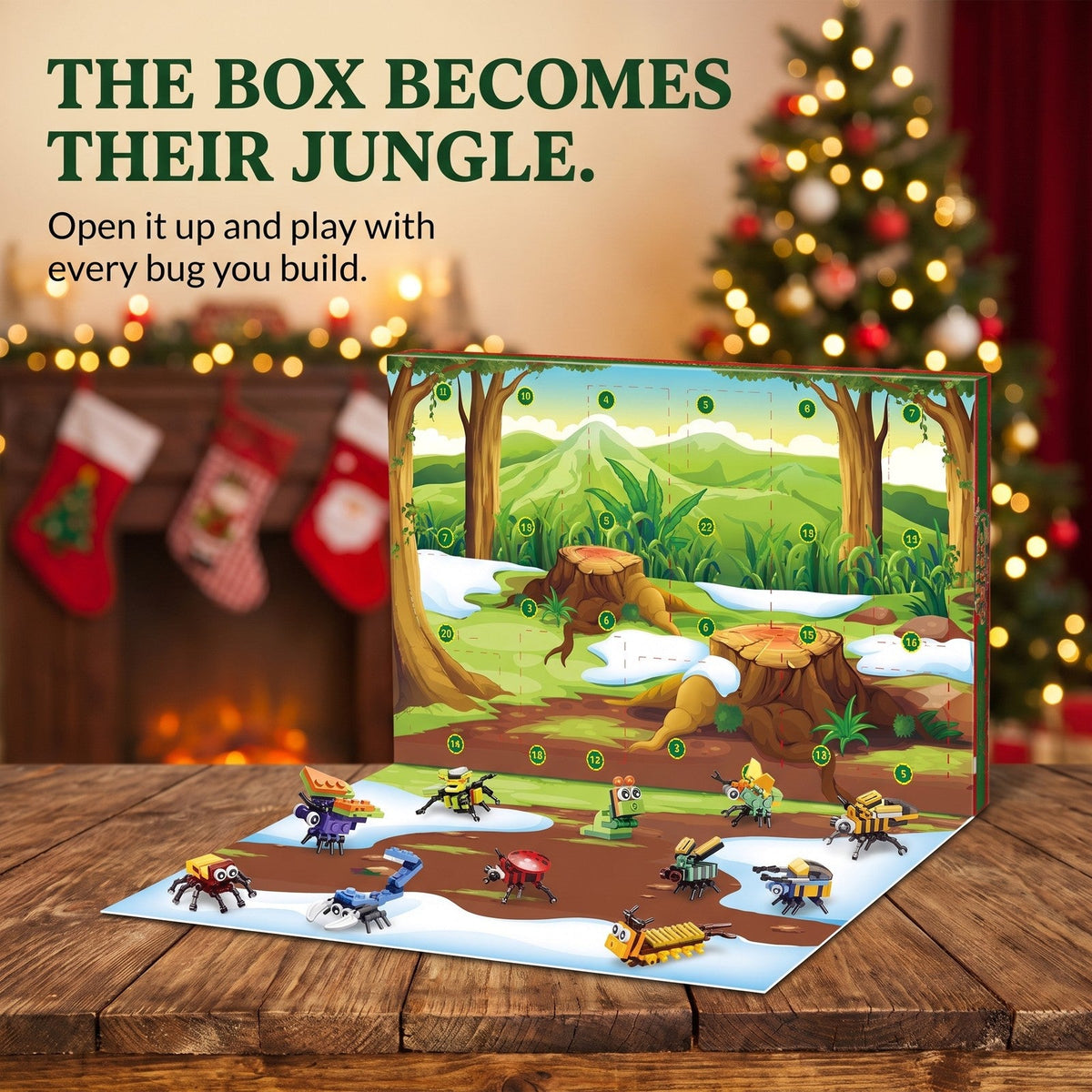 Insect Building Block Advent Calendar, 24 Bug Kits and 2 Combined Builds