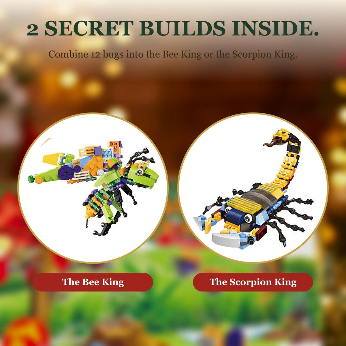 Insect Building Block Advent Calendar, 24 Bug Kits and 2 Combined Builds