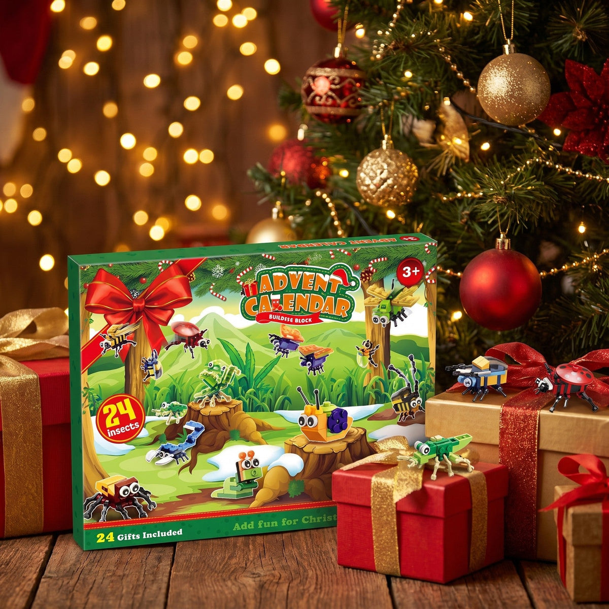 Insect Building Block Advent Calendar, 24 Bug Kits and 2 Combined Builds