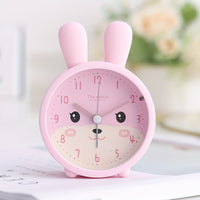 Bunny Analog Alarm Clock | Silent Movement & Night Light | Compact