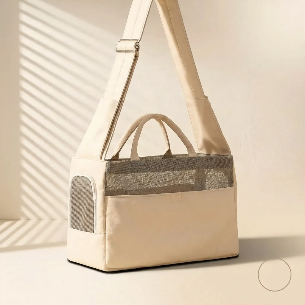 Canvas Pet Carrier Tote Bag for Cats and Small Dogs