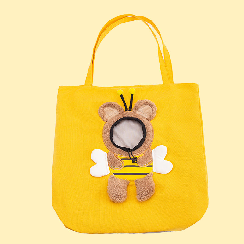 Canvas Pet Carrier Tote Bag for Cats and Small Dogs
