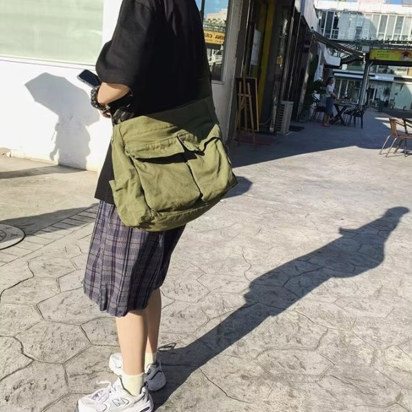 Canvas Shoulder Bag for Women – Vintage and Spacious