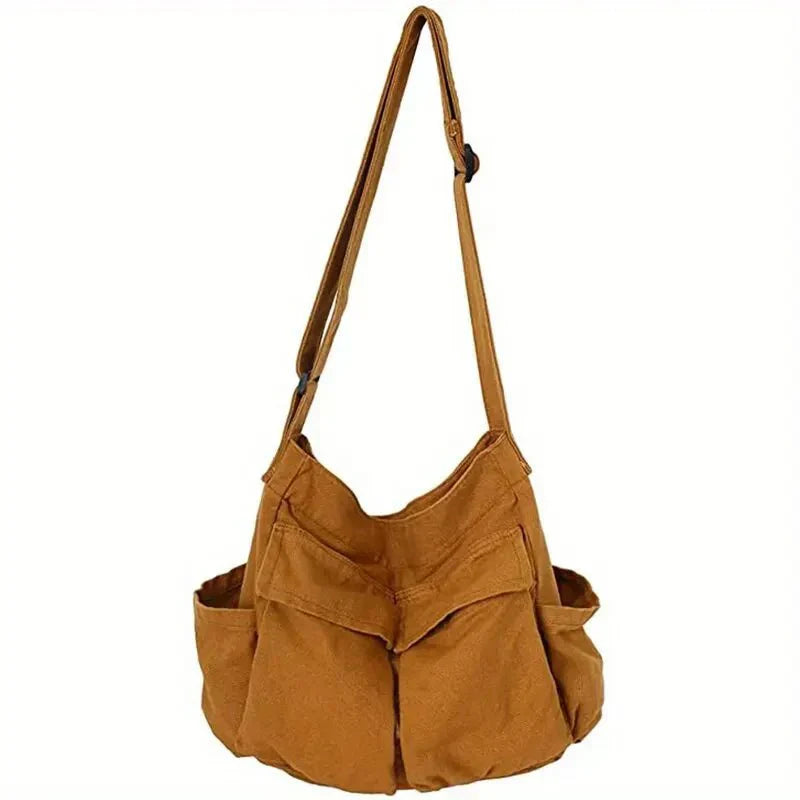 Canvas Shoulder Bag for Women – Vintage and Spacious