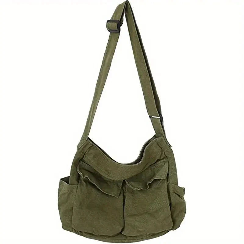 Canvas Shoulder Bag for Women – Vintage and Spacious