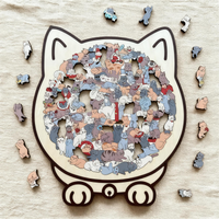 Rompecabezas de madera Feline Friends - 135 piezas de calma y creatividad