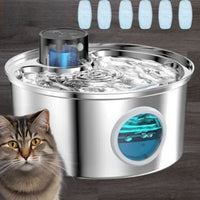 fuente de agua para gatos inalámbrica | hidratación a batería